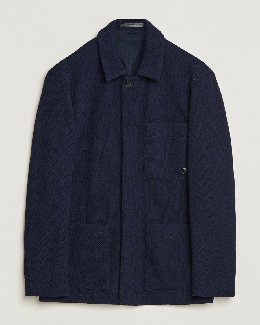 Mies | Takit | Giorgio Armani | Heavy Jersey Chore Jacket Navy