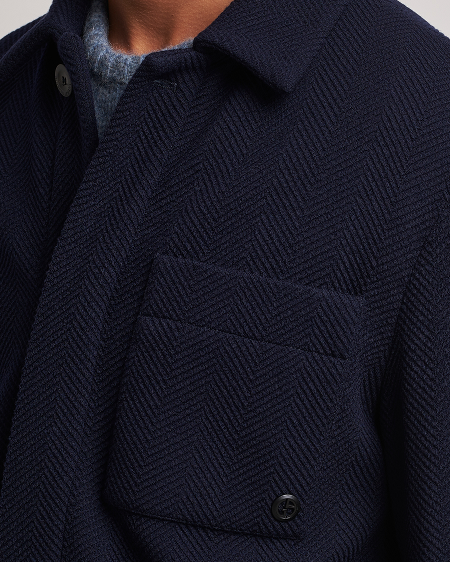 Mies | Takit | Giorgio Armani | Heavy Jersey Chore Jacket Navy