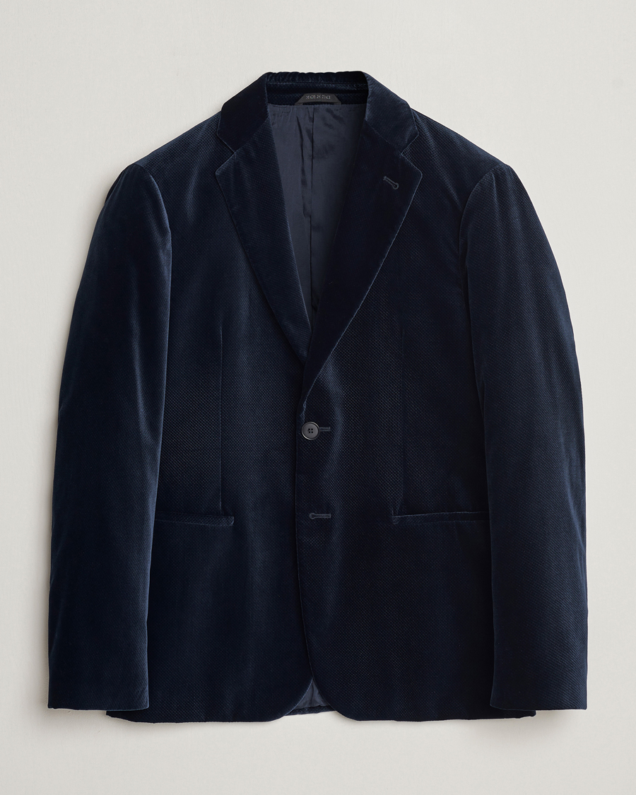 Mies | Pikkutakit | Giorgio Armani | Velvet Micro Blazer Navy