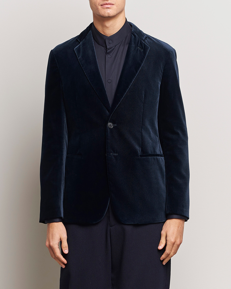 Mies | Pikkutakit | Giorgio Armani | Velvet Micro Blazer Navy