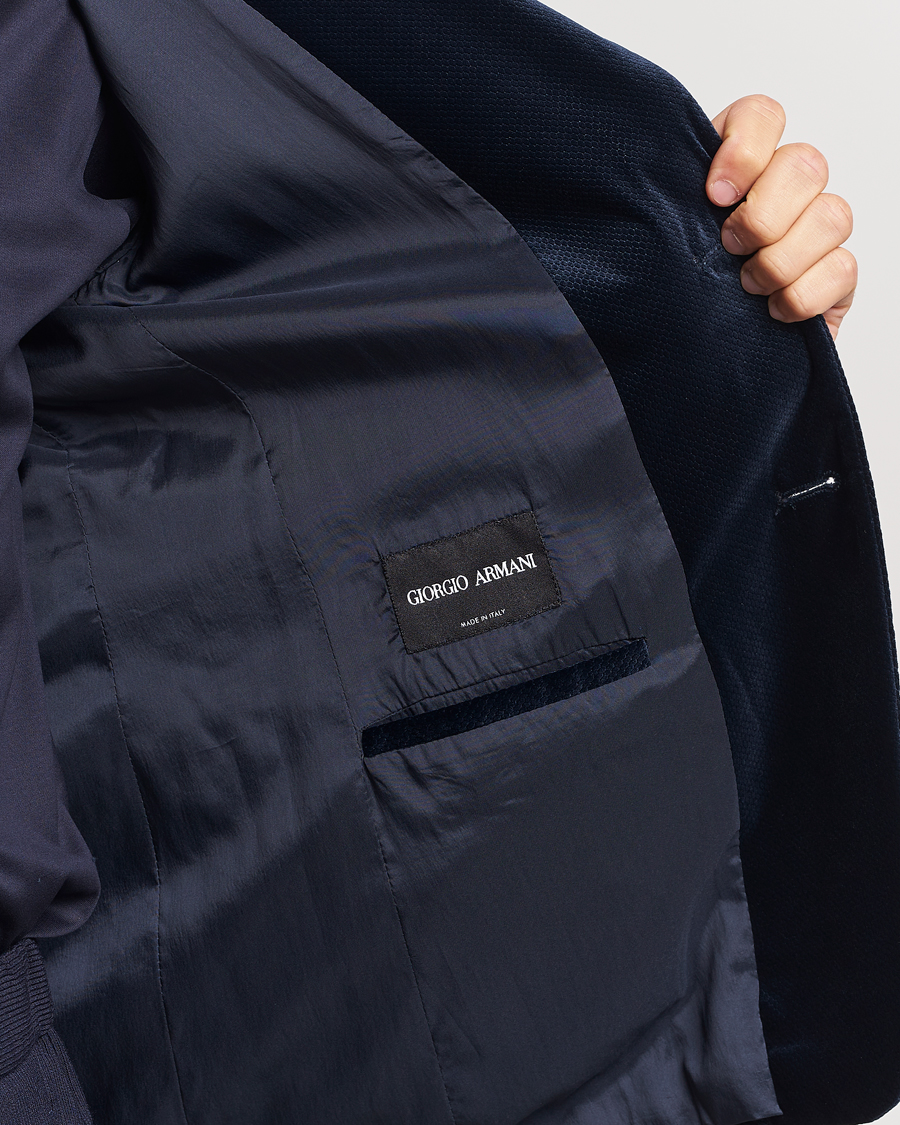 Mies | Pikkutakit | Giorgio Armani | Velvet Micro Blazer Navy