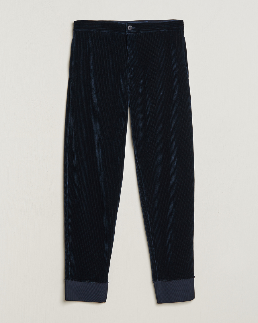 Mies | Housut | Giorgio Armani | Jersey Corduroy Pants Navy