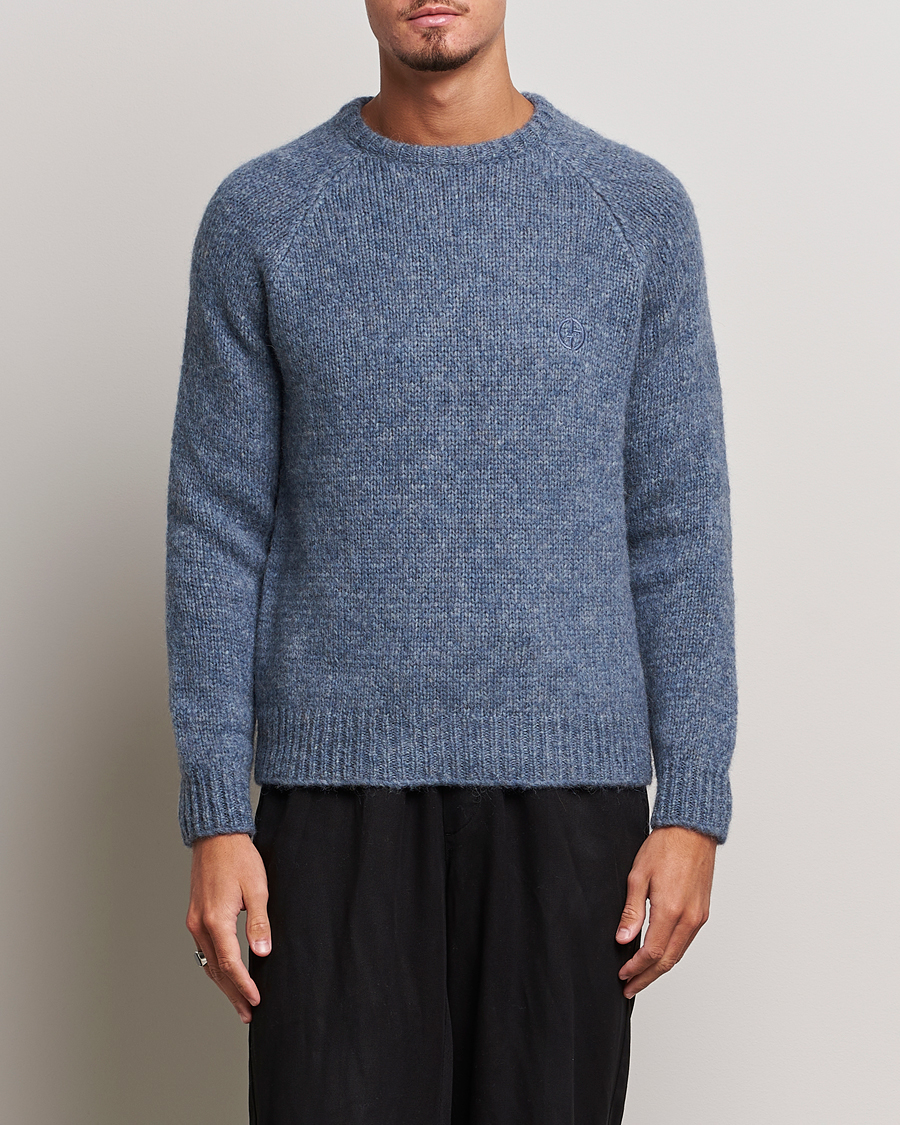 Mies |  | Giorgio Armani | Alpaca Wool Sweater Light Blue