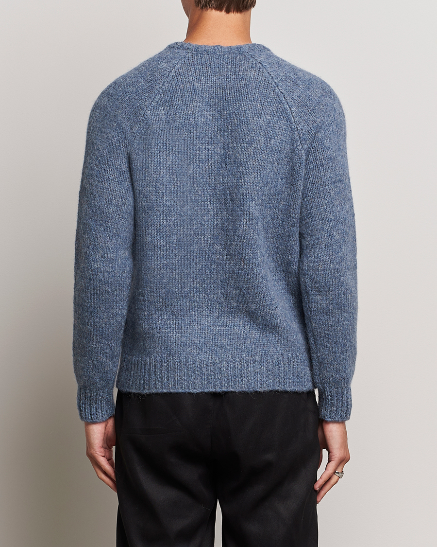 Mies | Puserot | Giorgio Armani | Alpaca Wool Sweater Light Blue