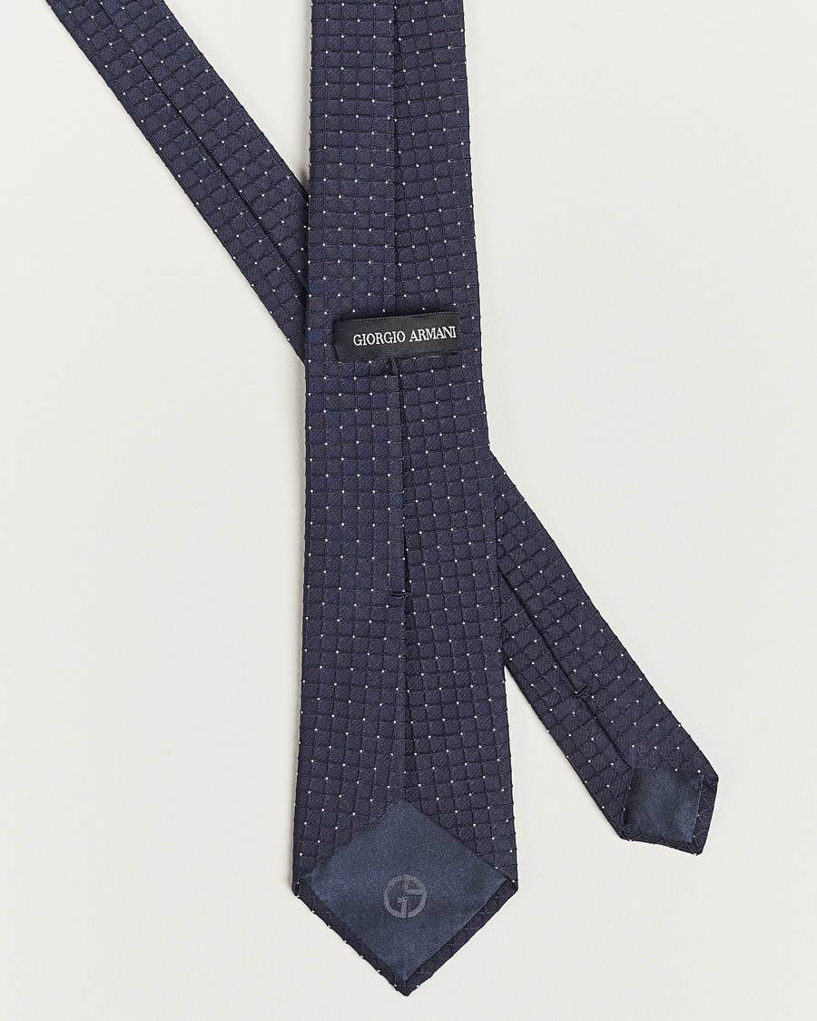 Mies | Giorgio Armani Jacquard Dot Silk Tie Navy | Giorgio Armani | Jacquard Dot Silk Tie Navy