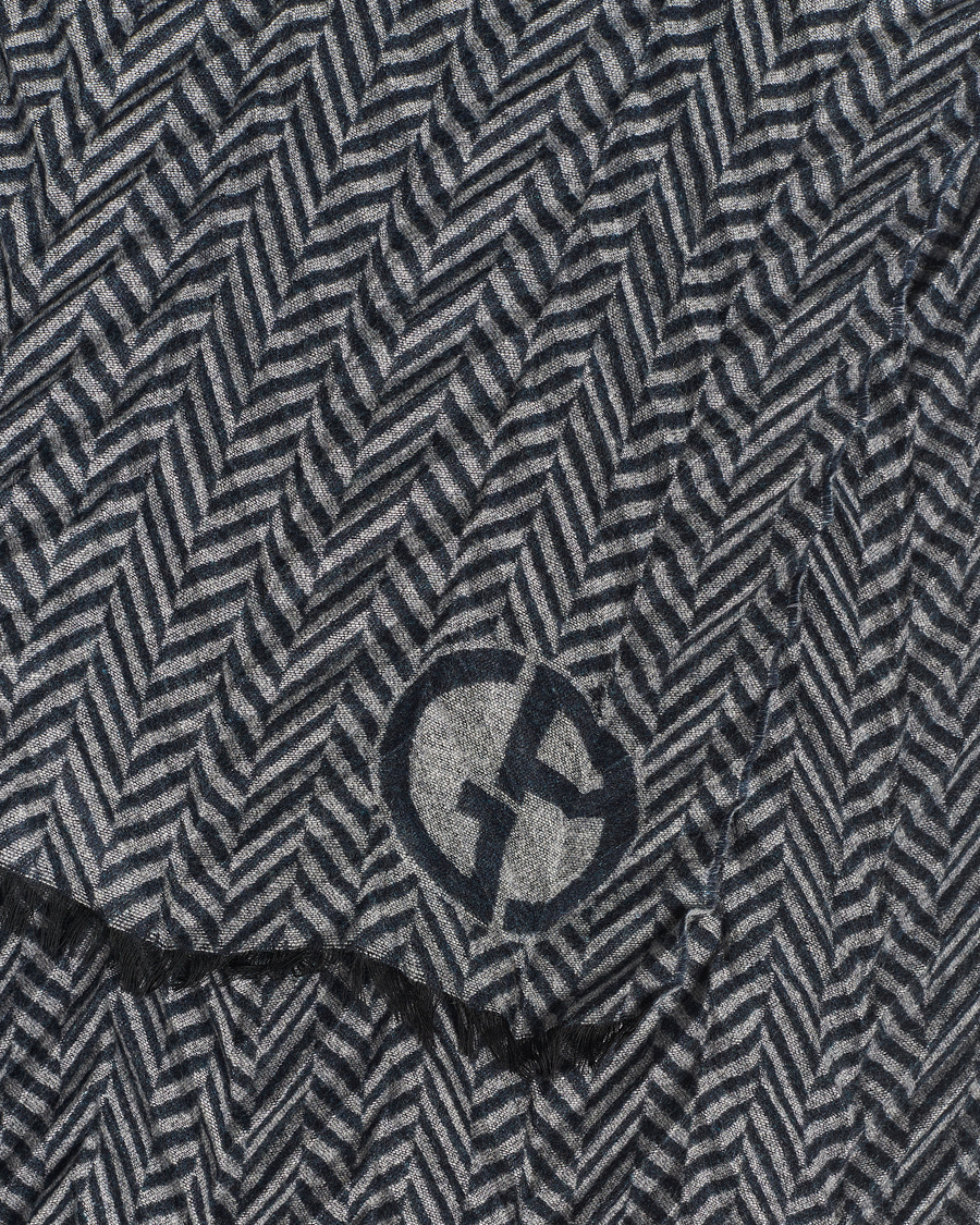 Mies | Giorgio Armani Cashmere Chevron Scarf Navy/Grey | Giorgio Armani | Cashmere Chevron Scarf Navy/Grey