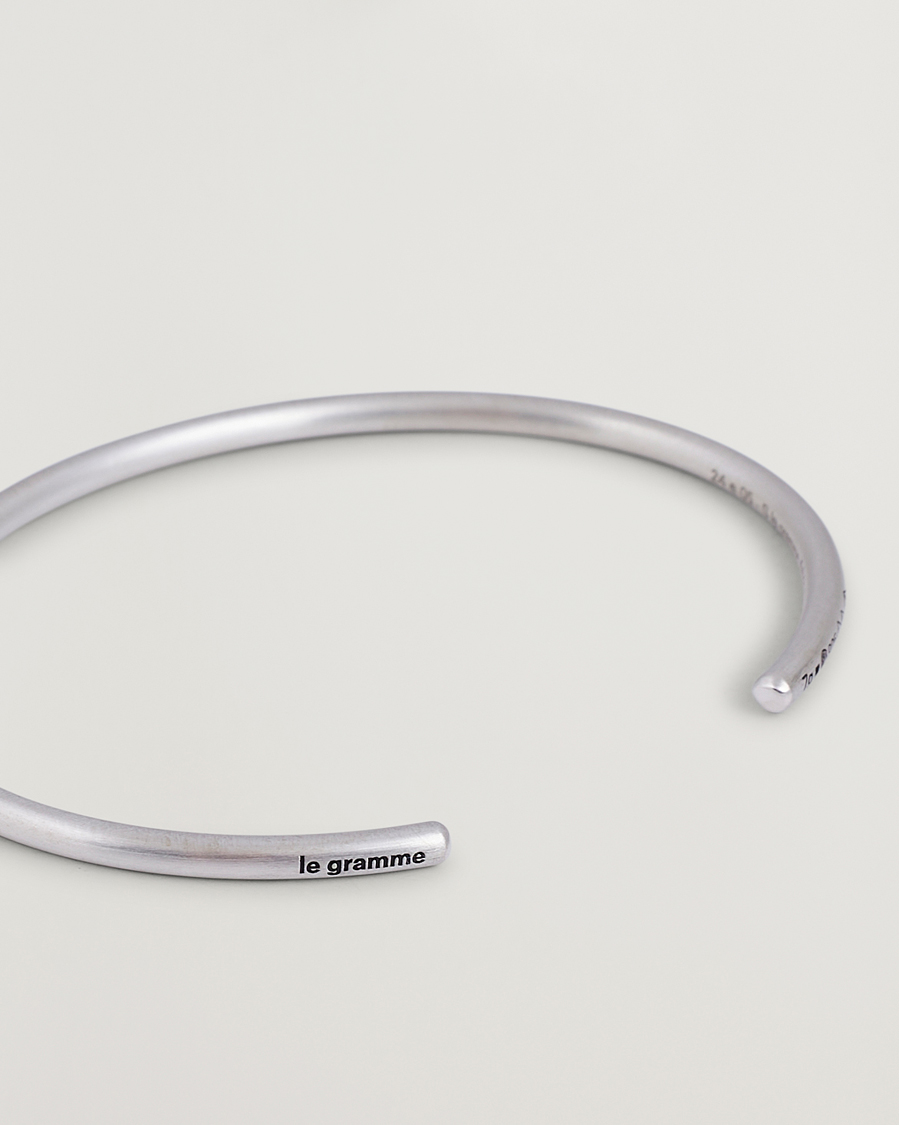 Mies | Korut | LE GRAMME | Bangle Bracelet Brushed Sterling Silver 7g
