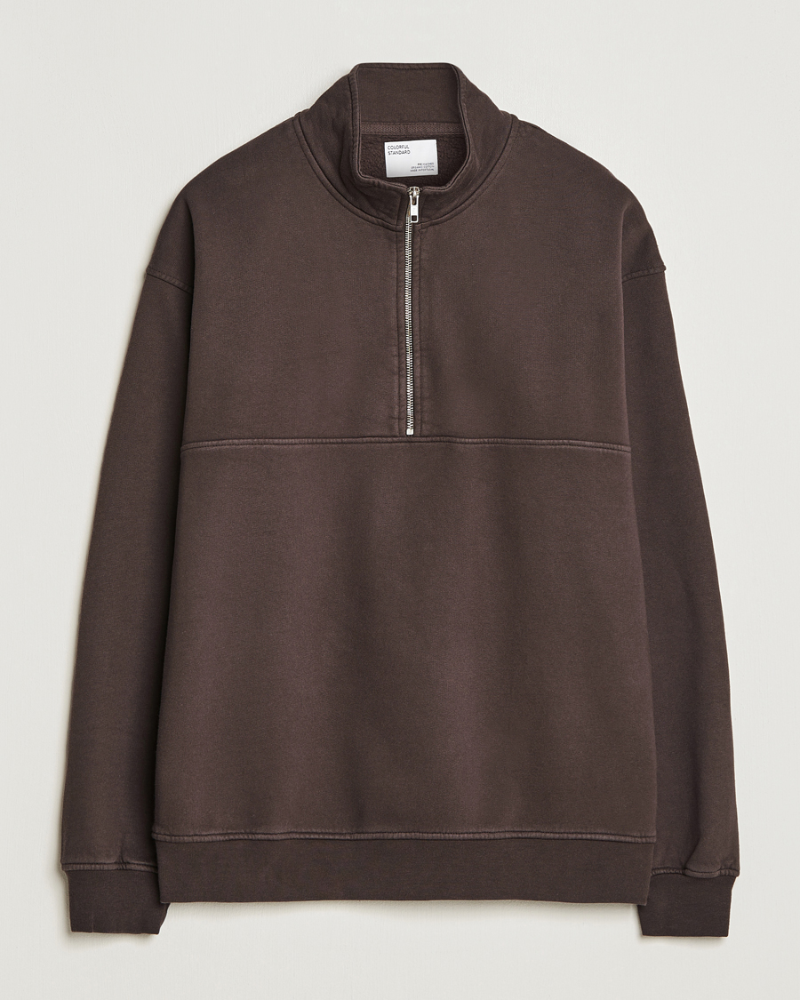 Mies | Puserot | Colorful Standard | Classic Organic Half-Zip Coffee Brown