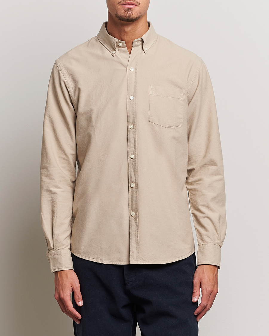 Mies | Rennot | Colorful Standard | Classic Organic Oxford Button Down Shirt Oyster Grey