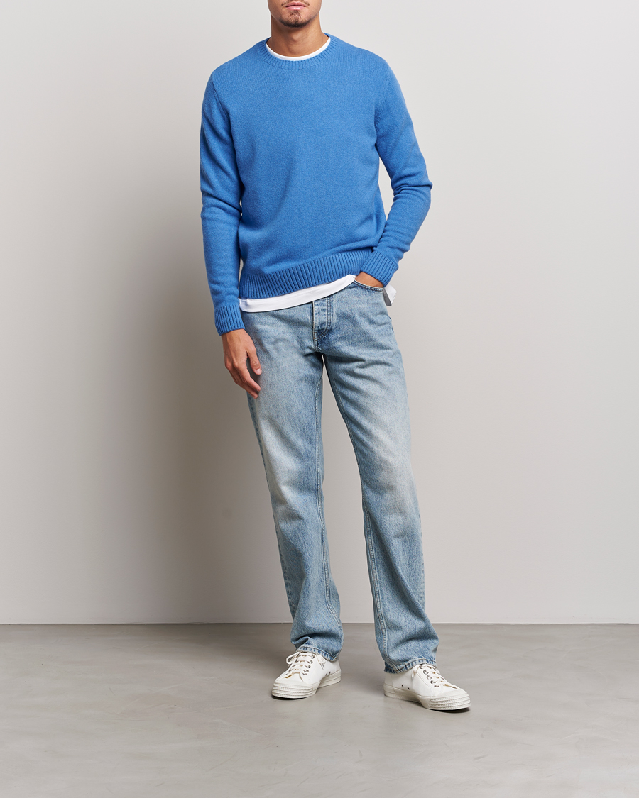 Mies | Puserot | Colorful Standard | Classic Merino Wool Crew Neck Pacific Blue
