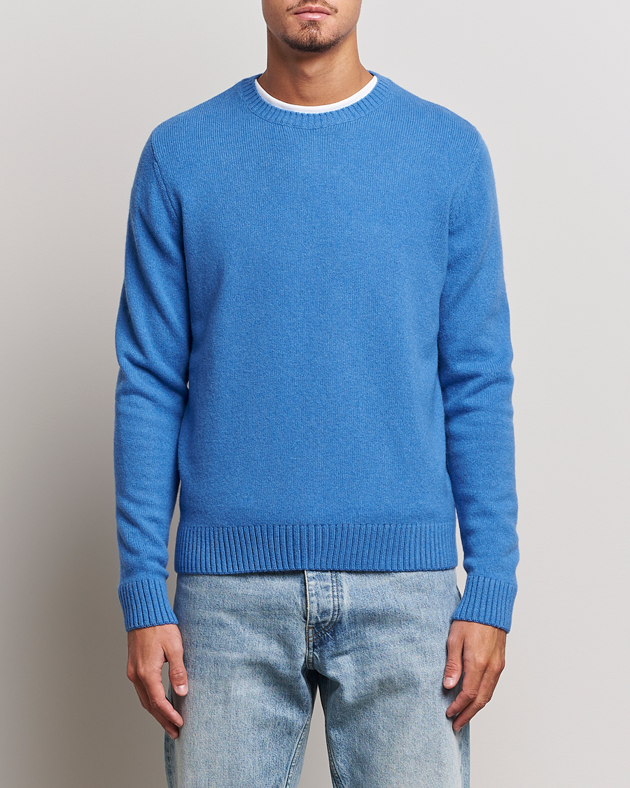 Mies | Puserot | Colorful Standard | Classic Merino Wool Crew Neck Pacific Blue