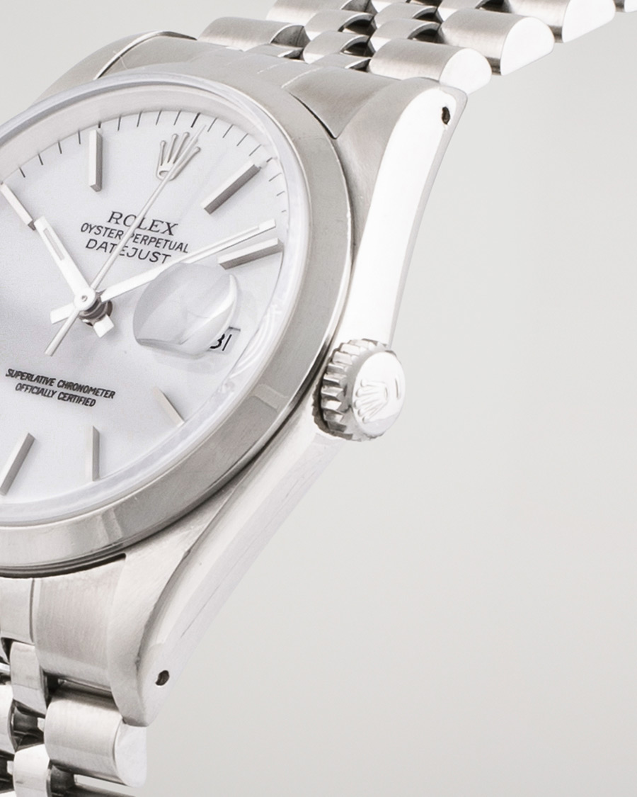 Mies | Rolex Pre-Owned Datejust 16200 Oystert Perpetual Steel White Steel White | Rolex Pre-Owned | Datejust 16200 Oystert Perpetual Steel White Steel White