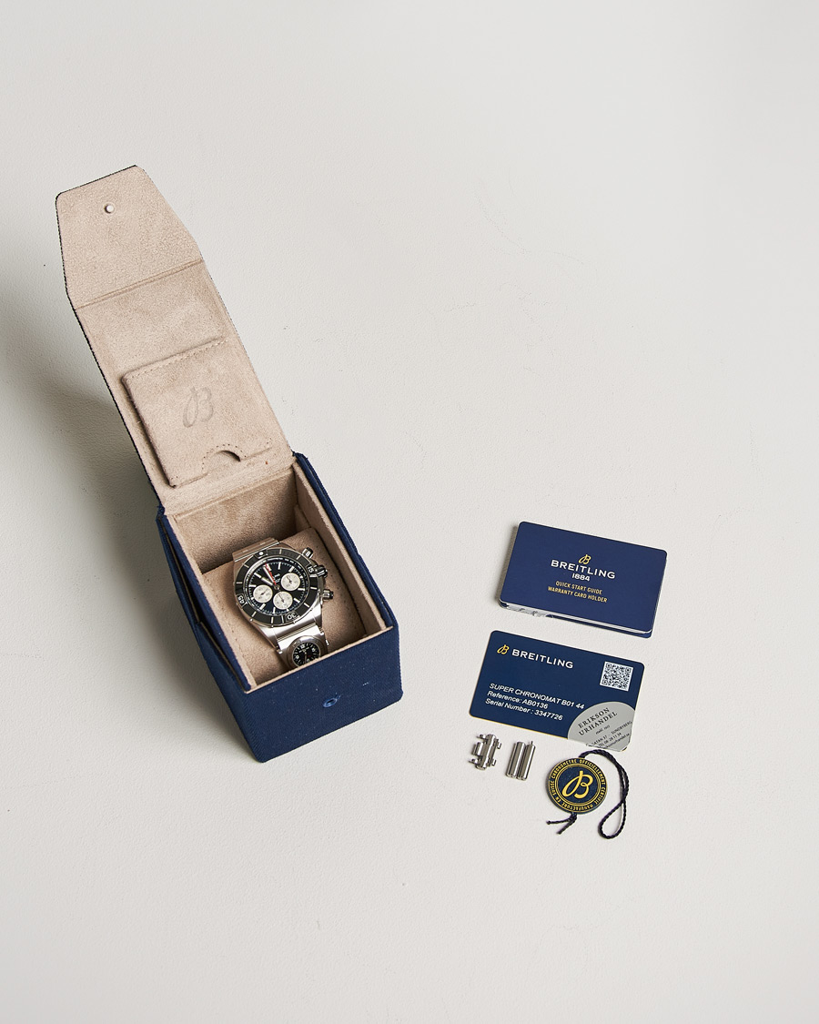 Mies | Breitling Pre-Owned Super Chronomat B01 44 Steel Black | Breitling Pre-Owned | Super Chronomat B01 44 Steel Black