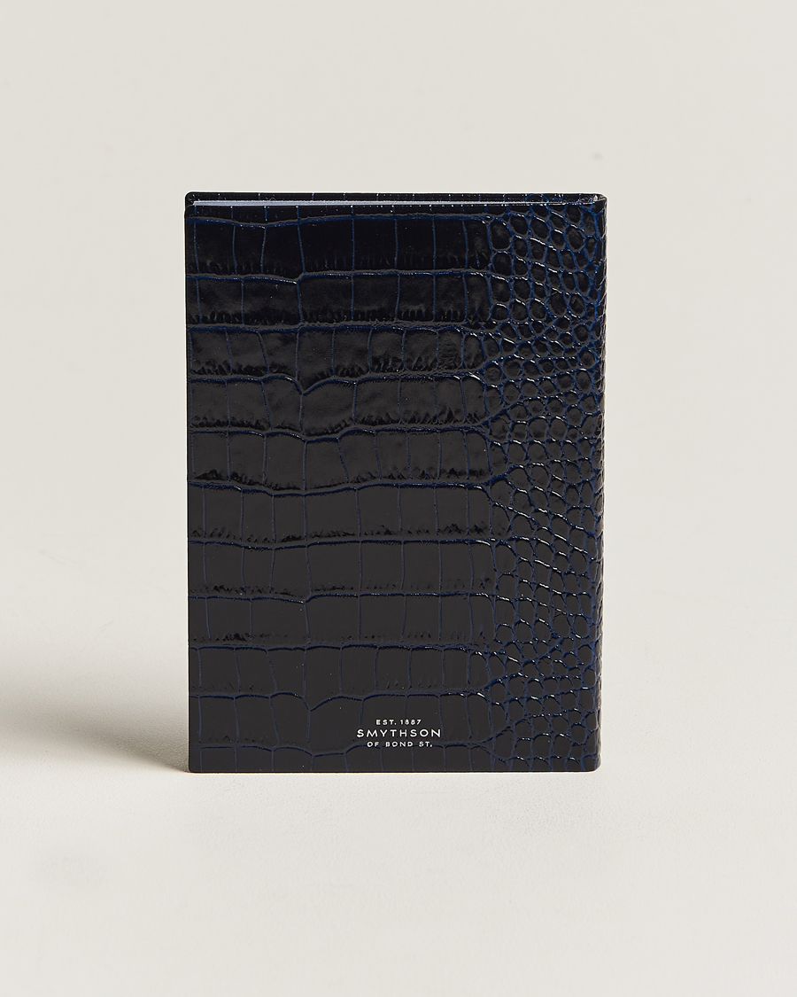 Mies | Lehtiöt | Smythson | Mara Leather Notebook Navy