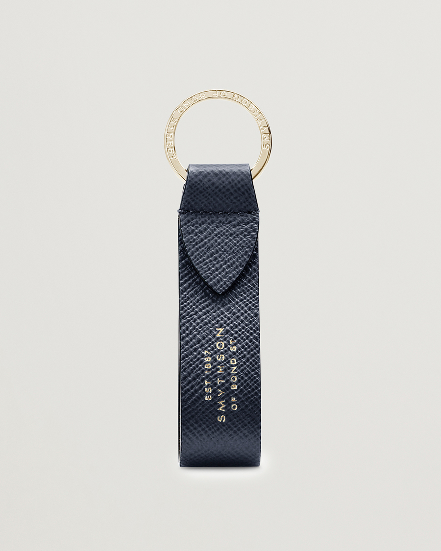 Mies | Avaimenperät | Smythson | Panama Leather Keyring Navy