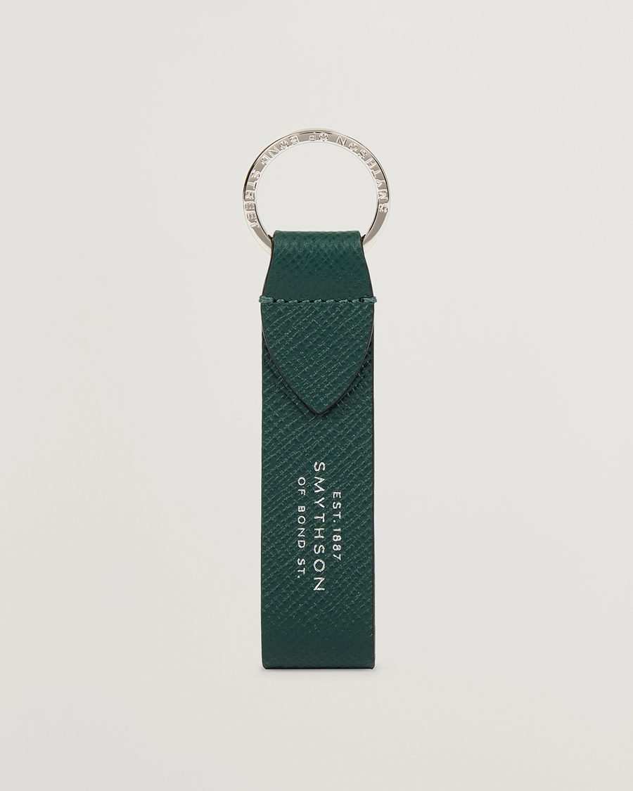 Mies | Avaimenperät | Smythson | Panama Leather Keyring Forest Green
