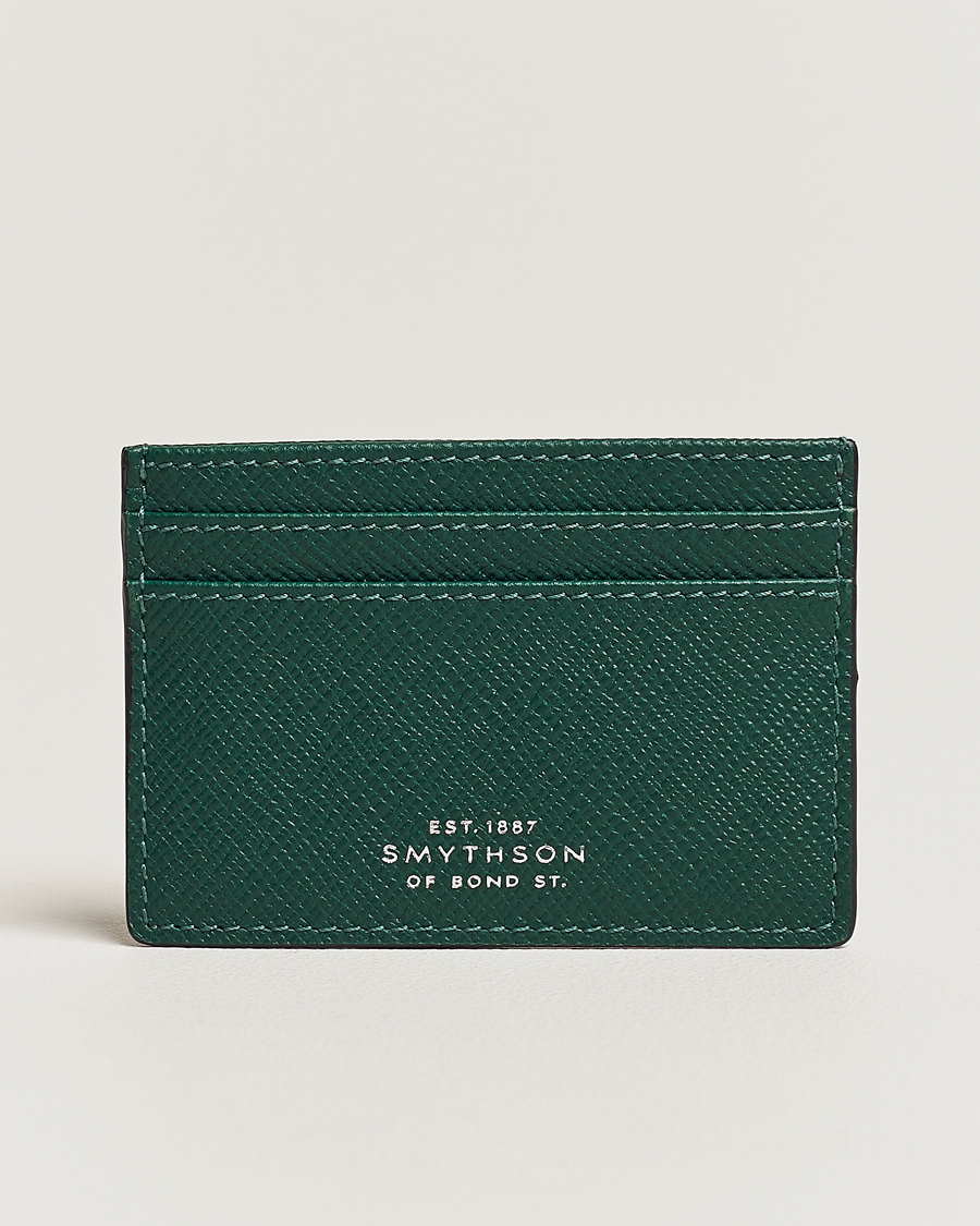 Mies | Smythson Panama Flat Cardholder Forest Green | Smythson | Panama Flat Cardholder Forest Green