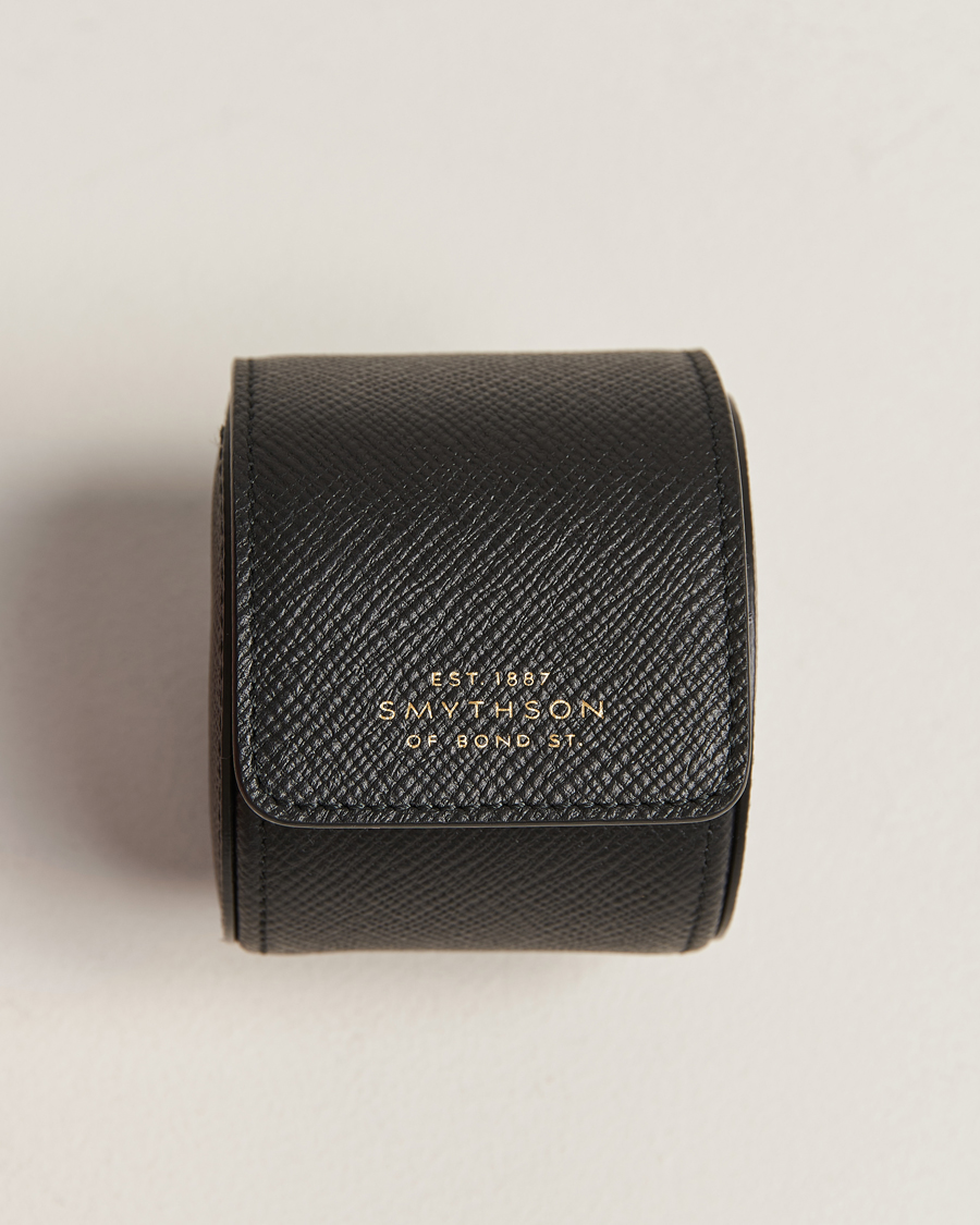 Mies | Kellojen säilytys | Smythson | Panama Single Watch Roll Black