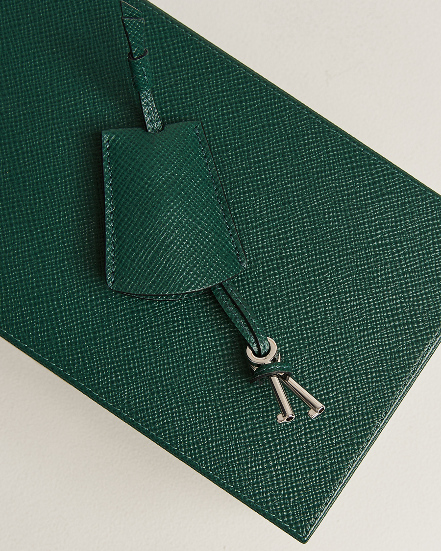 Mies | Smythson Panama Lockable Watch And Cufflink Box Forest Green | Smythson | Panama Lockable Watch And Cufflink Box Forest Green