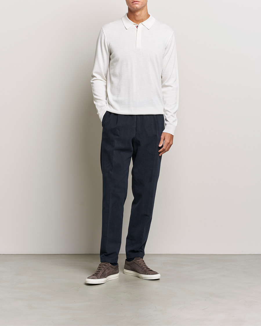 Mies | Puserot | Orlebar Brown | Ebro OB Stripe Polo White Sand