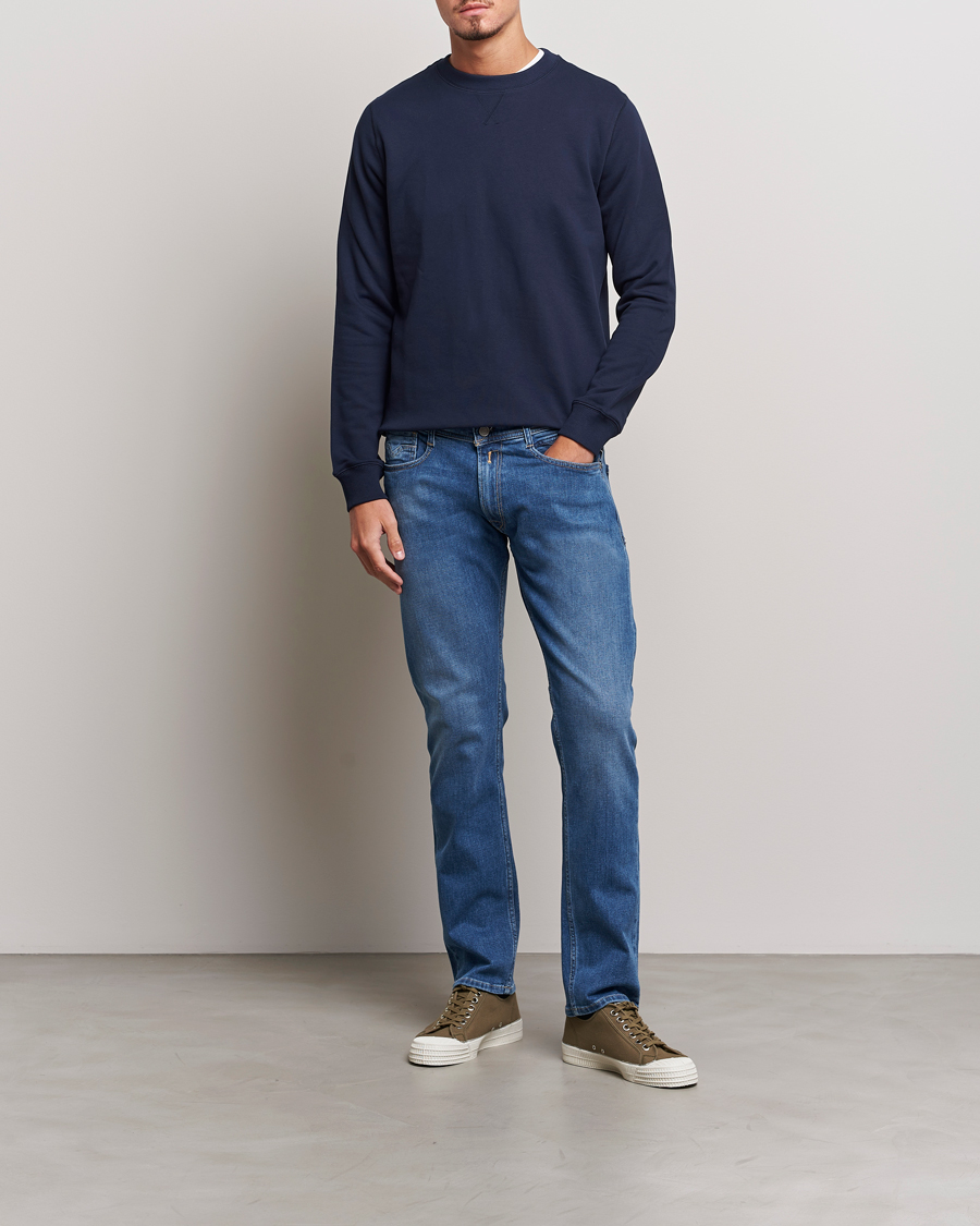 Mies | Farkut | Replay | Rocco Tapered Stretch Jeans Medium Blue