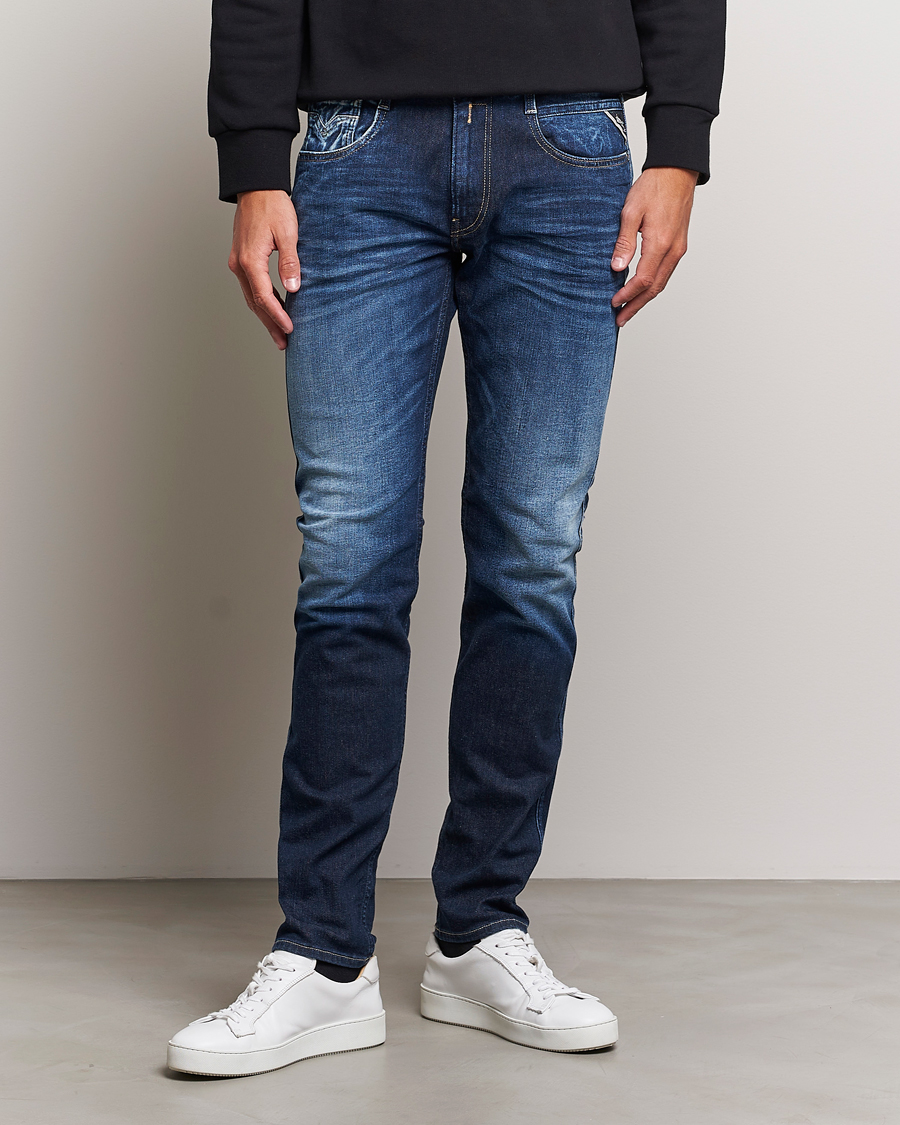 Mies | Alennusmyynti vaatteet | Replay | Anbass Super Stretch Bio Jeans Dark Blue