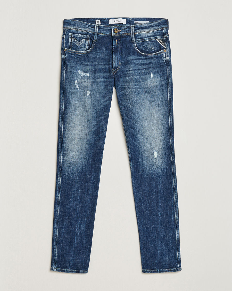 Mies | Farkut | Replay | Anbass 5 Years Wash Jeans Dark Blue
