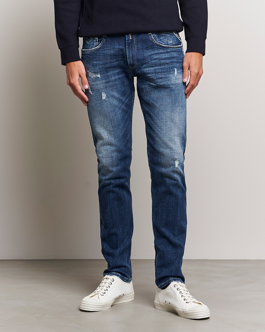 Mies | Farkut | Replay | Anbass 5 Years Wash Jeans Dark Blue