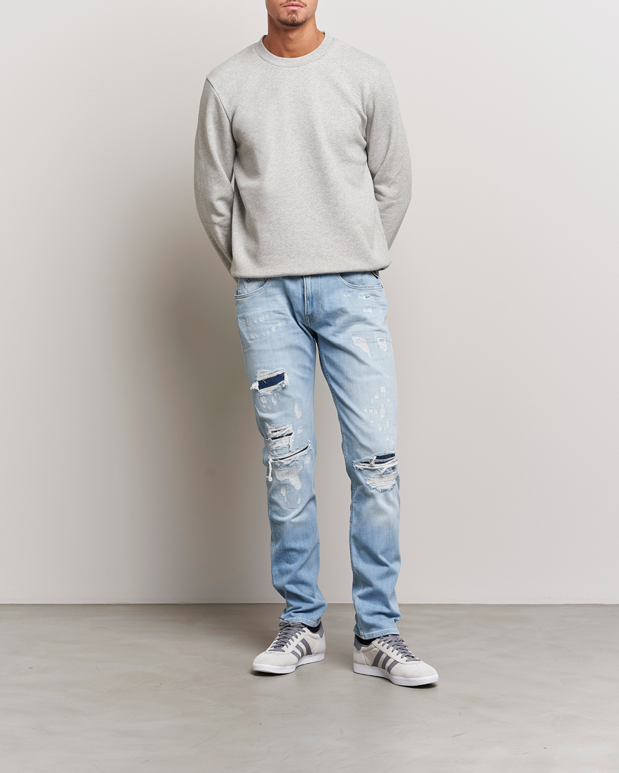 Mies | Farkut | Replay | Anbass 20 Years Wash Jeans Light Blue