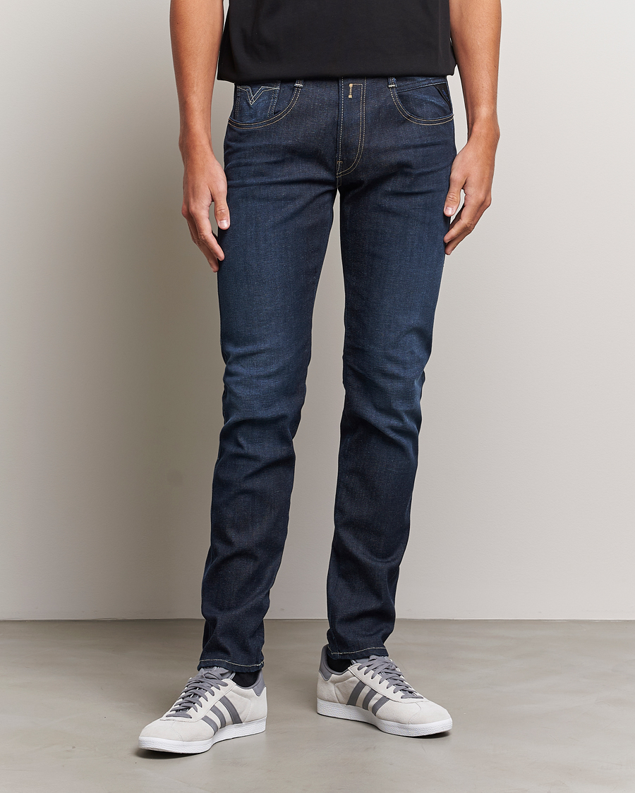 Mies | Alennusmyynti vaatteet | Replay | Anbass Hyperflex Re-Used Jeans Dark Blue