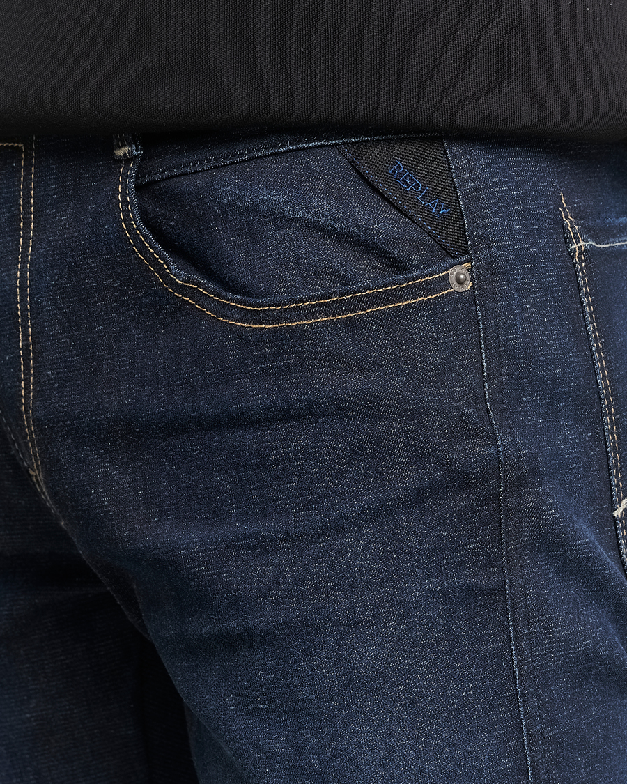 Mies | Farkut | Replay | Anbass Hyperflex Re-Used Jeans Dark Blue