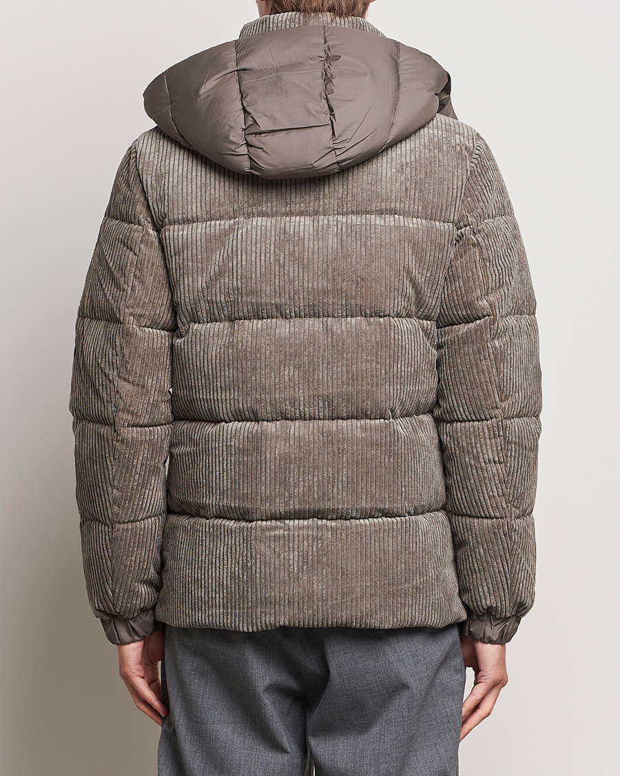 Mies | Takit | Save The Duck | Albus Cord Padded Puffer Jacket Mud Grey