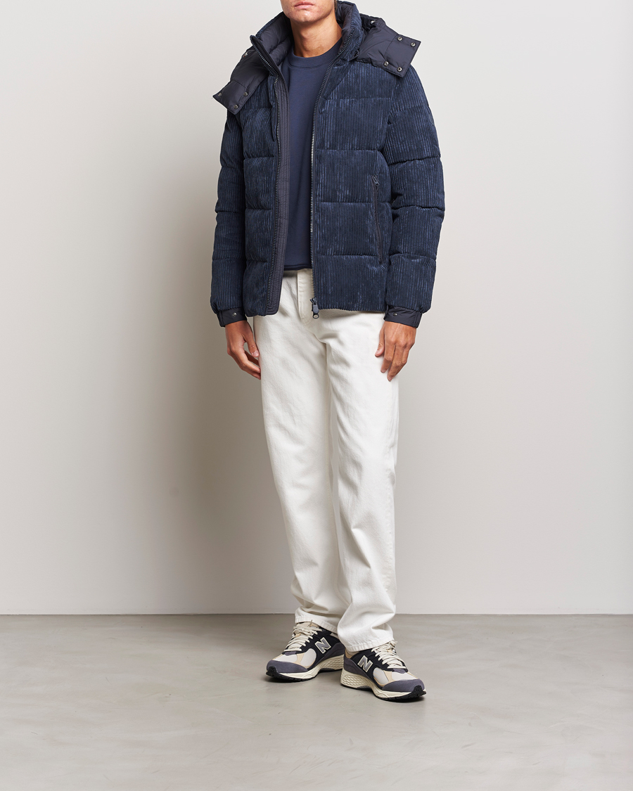 Mies | Takit | Save The Duck | Albus Cord Padded Puffer Jacket Blue Black