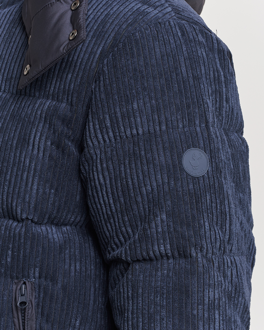 Mies | Takit | Save The Duck | Albus Cord Padded Puffer Jacket Blue Black