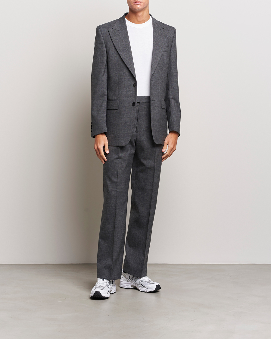 Mies | Housut | Sunflower | Straight Wool Trousers Antracite