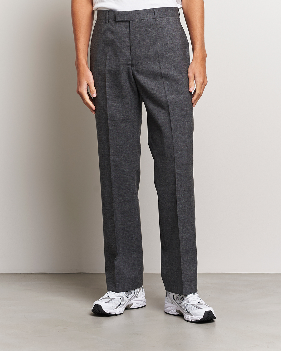 Mies | Housut | Sunflower | Straight Wool Trousers Antracite