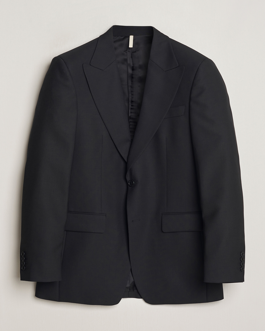 Mies | Pikkutakit | Sunflower | Single Breasted Wool Blazer Black