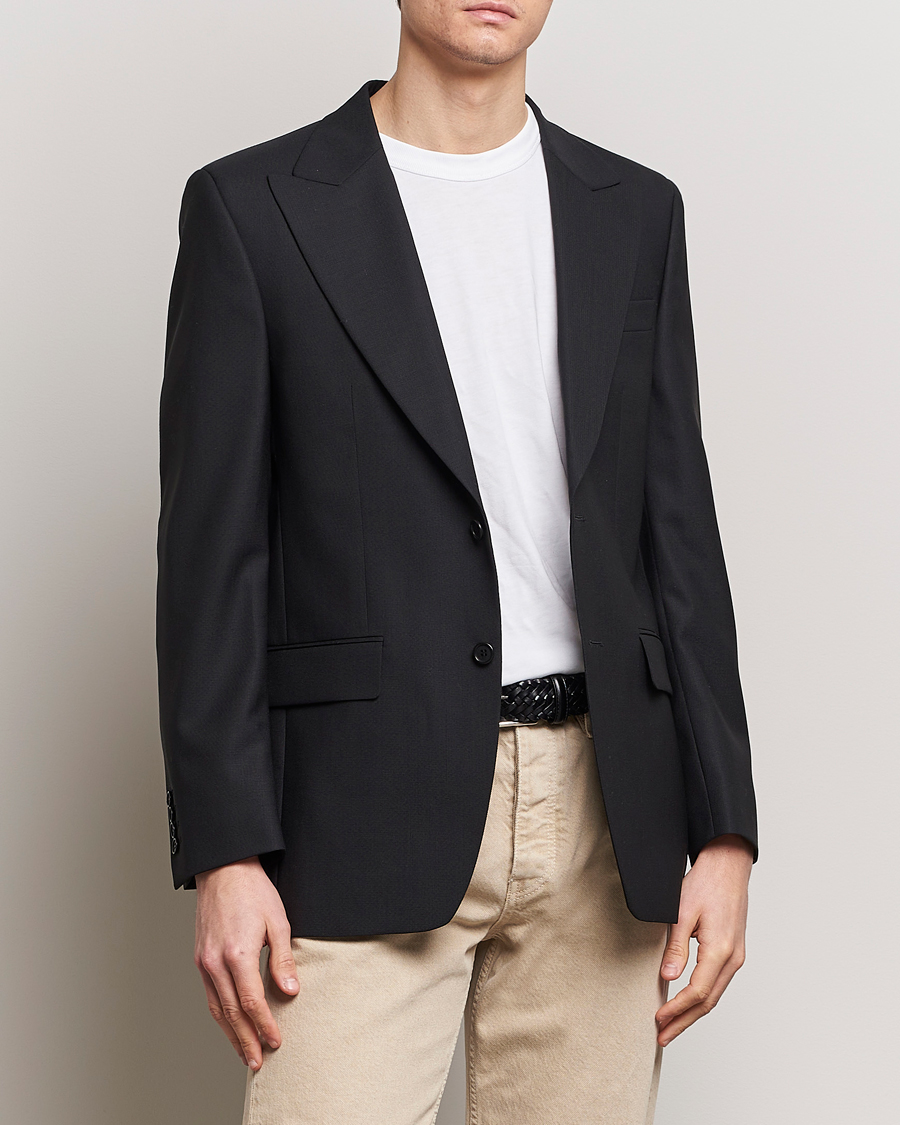 Mies | Pikkutakit | Sunflower | Single Breasted Wool Blazer Black