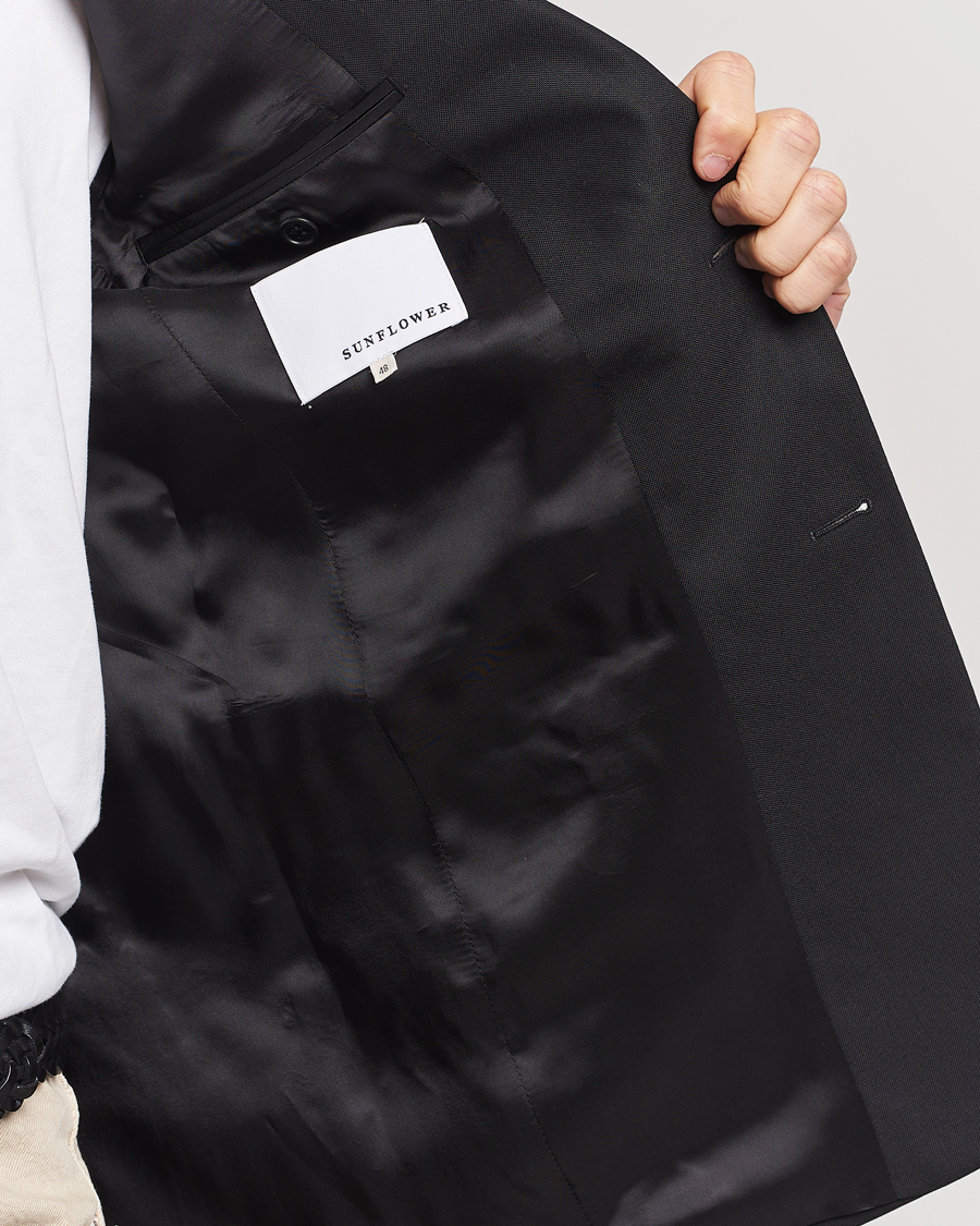 Mies | Pikkutakit | Sunflower | Single Breasted Wool Blazer Black