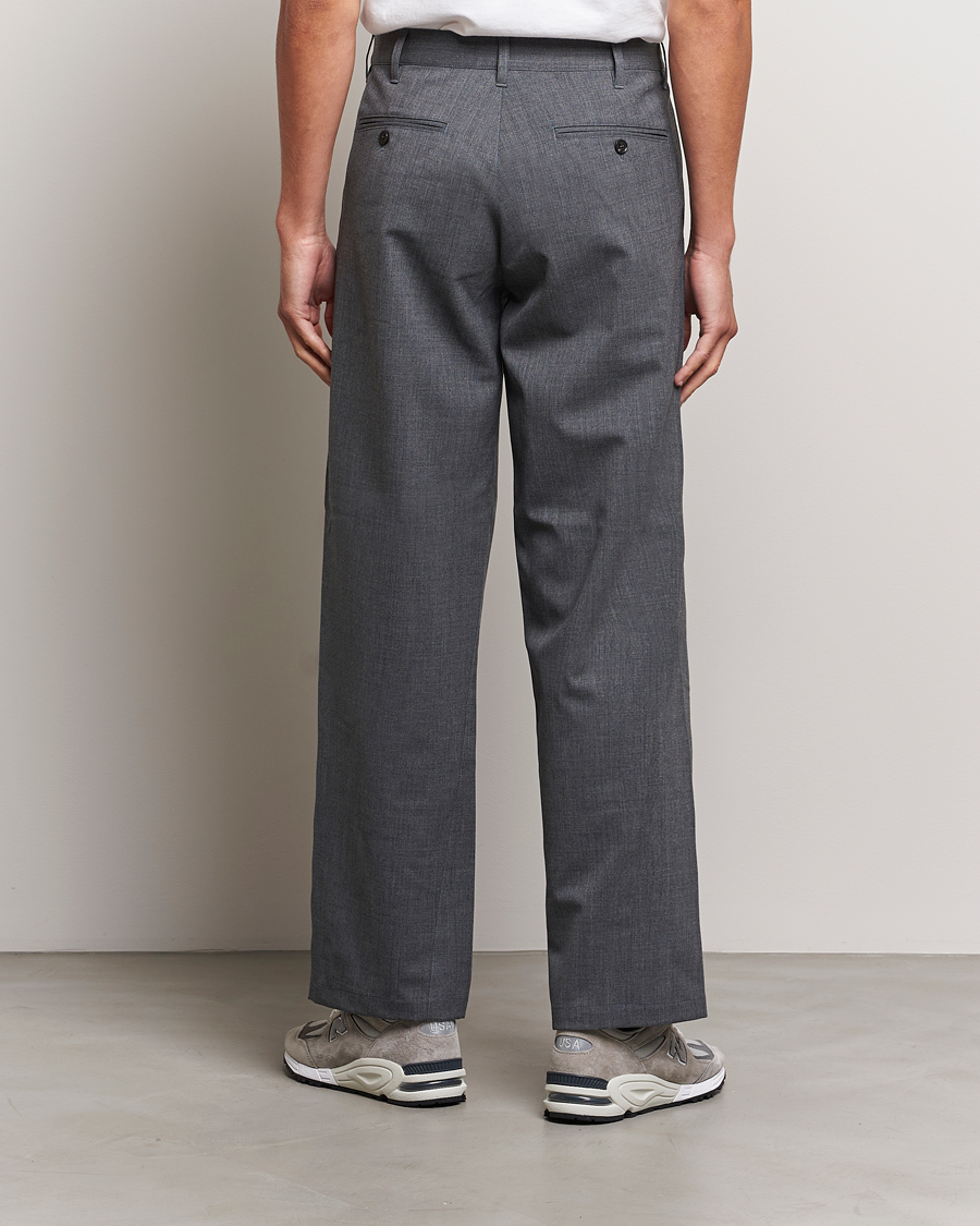 Mies | Housut | Sunflower | Wide Twist Wool Trousers Grey Melange
