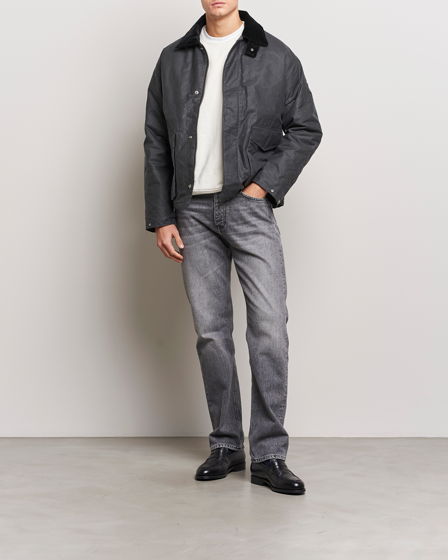 Mies | Takit | Sunflower | Waxed Short Jacket Black