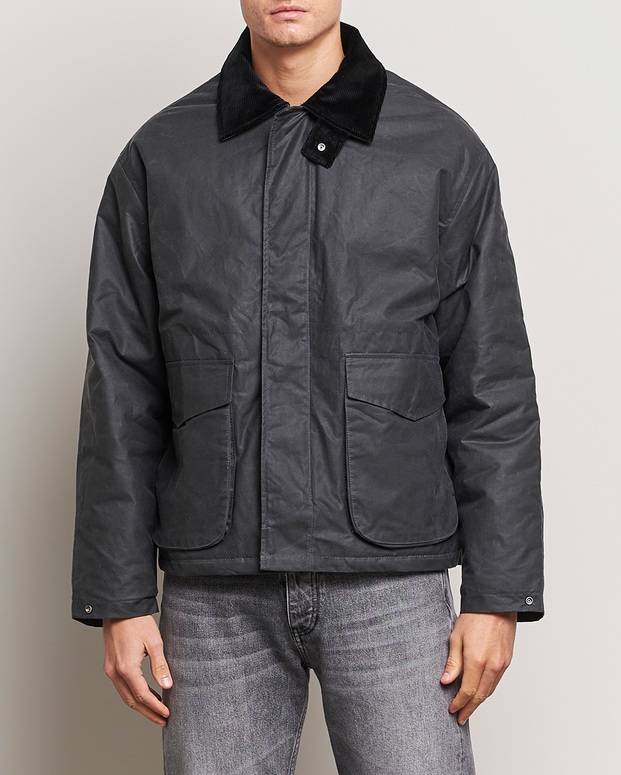 Mies | Takit | Sunflower | Waxed Short Jacket Black