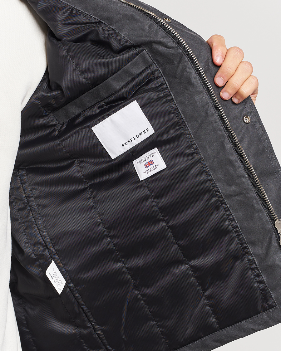 Mies | Takit | Sunflower | Waxed Short Jacket Black