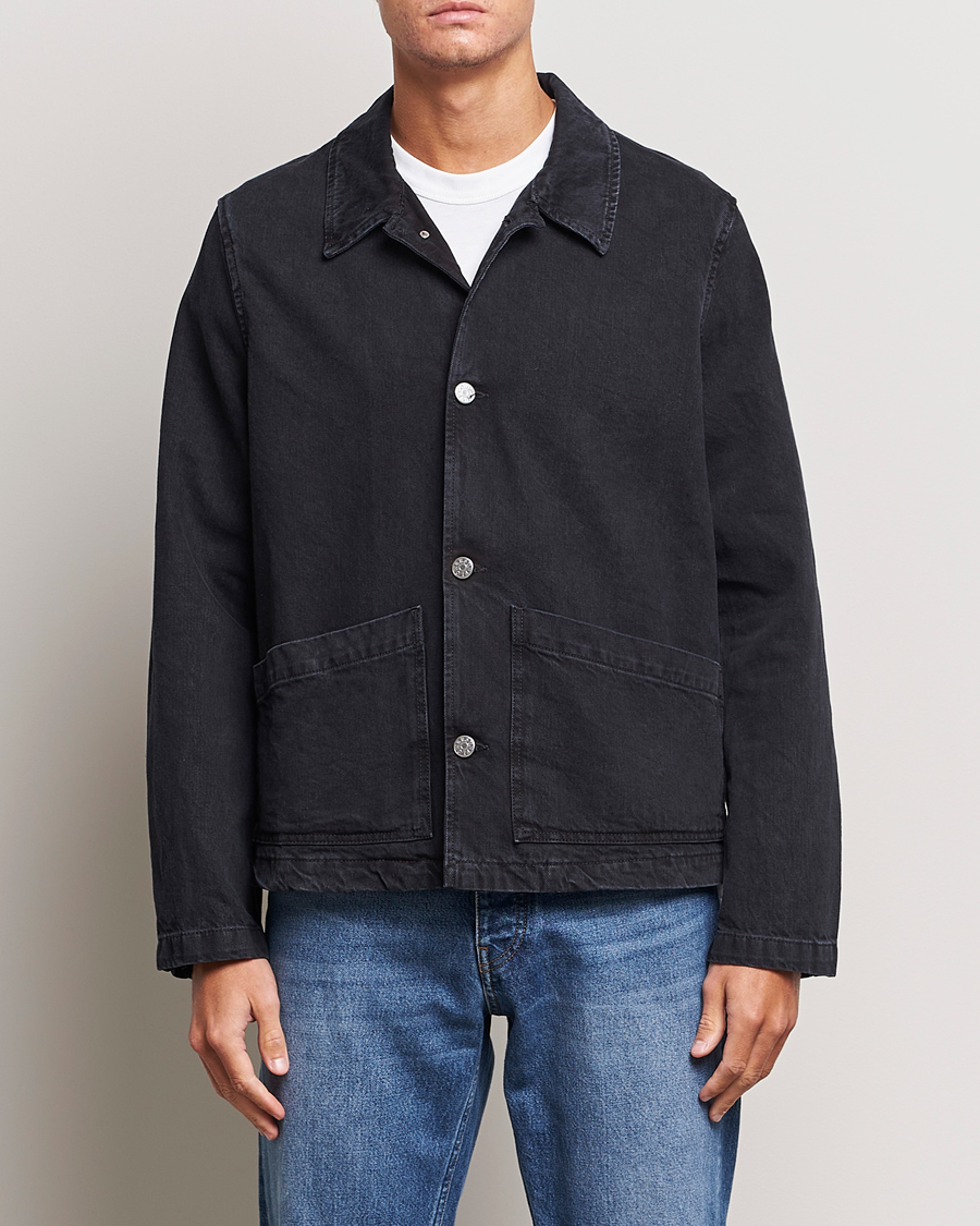 Mies | Takit | Sunflower | Worker Denim Jacket Black