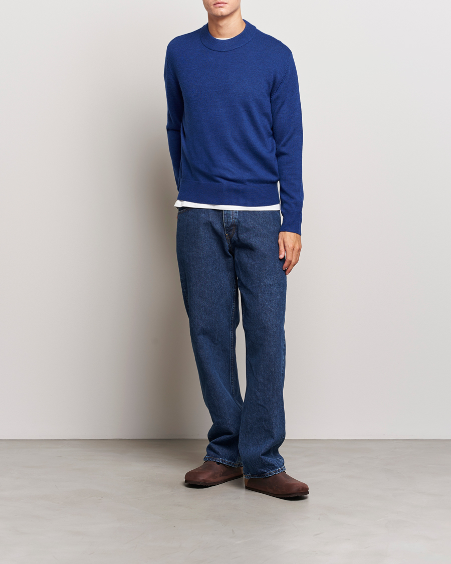 Mies | Puserot | Sunflower | Moon Merino Sweater Blue