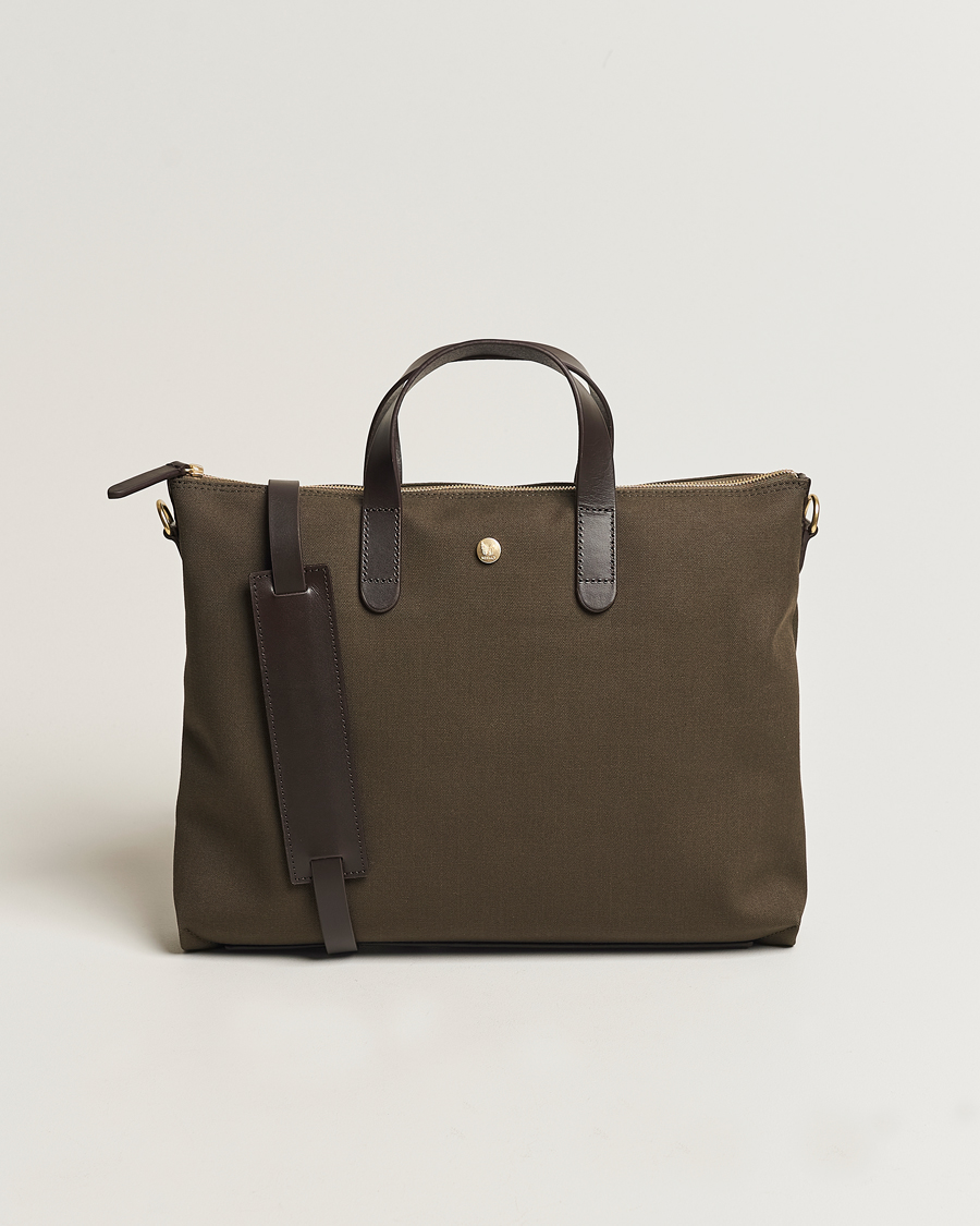 Mies | Laukut | Mismo | MismoM/S Canvas Slim BriefArmy/Dark Brown