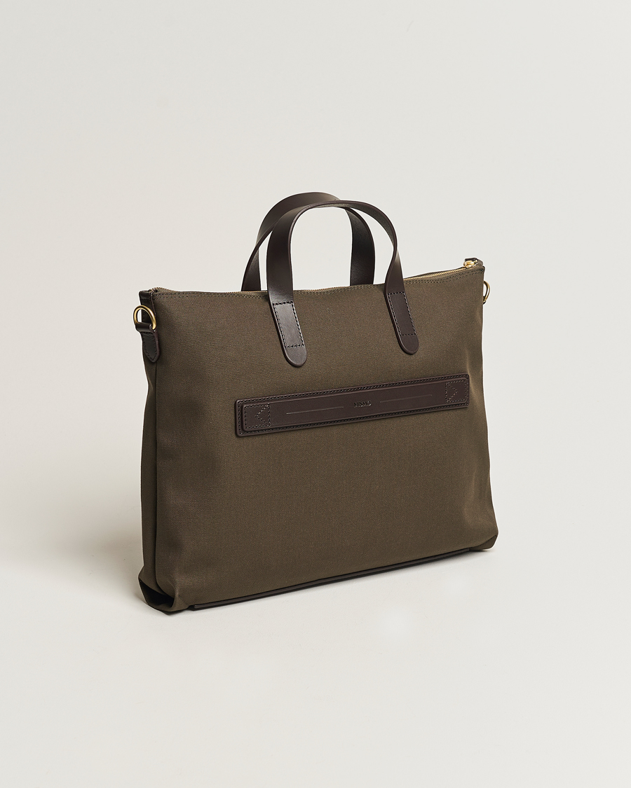 Mies | Laukut | Mismo | MismoM/S Canvas Slim BriefArmy/Dark Brown