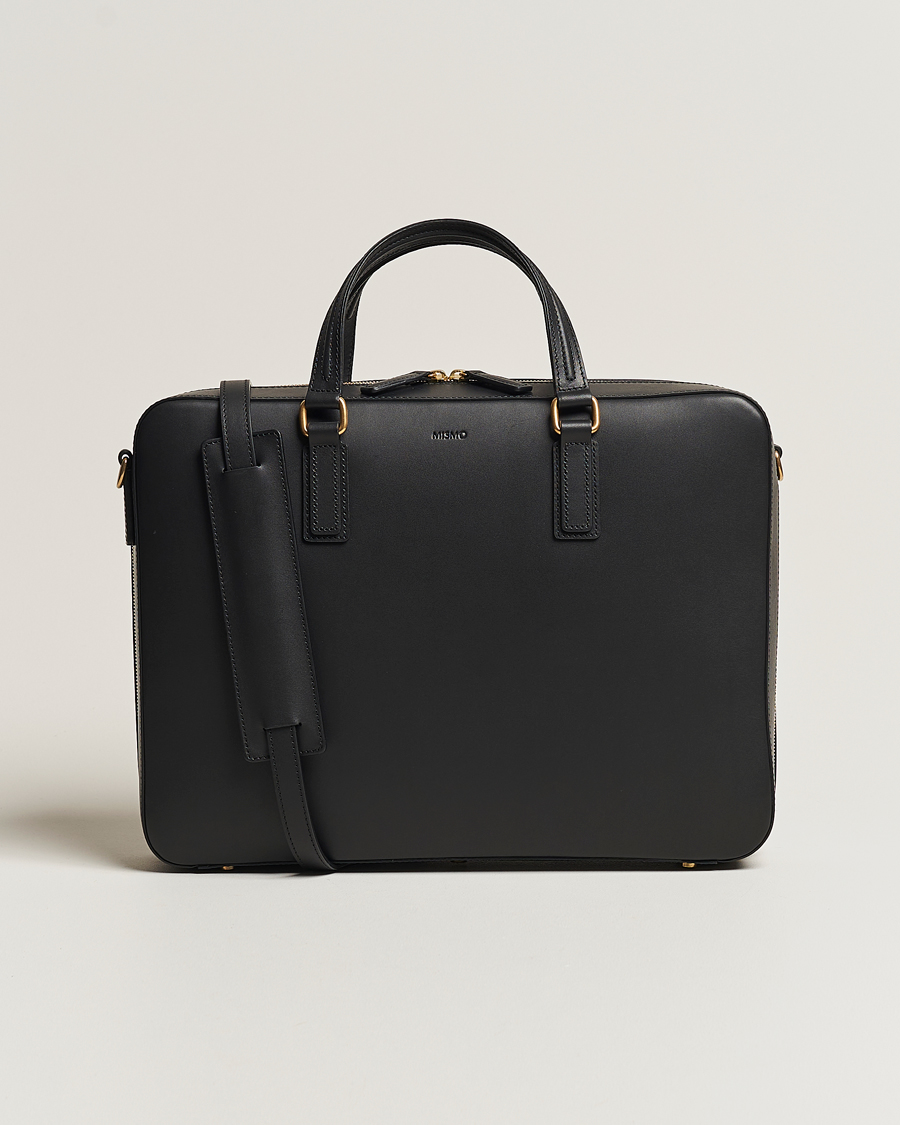 Mies |  | Mismo | Morris Full Grain Leather Briefcase Black
