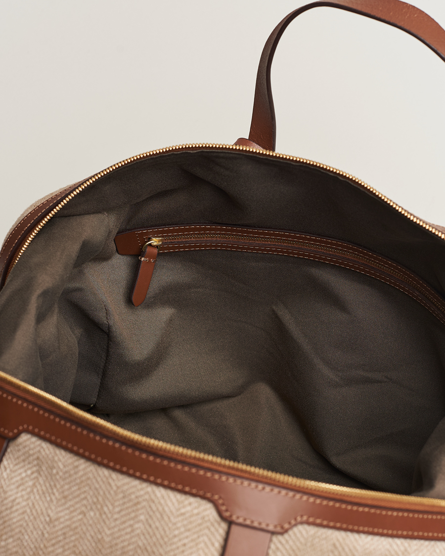 Mies | Mismo M/S Avail 48h Weekendbag Grand Herringbone/Cuoio | Mismo | M/S Avail 48h Weekendbag Grand Herringbone/Cuoio