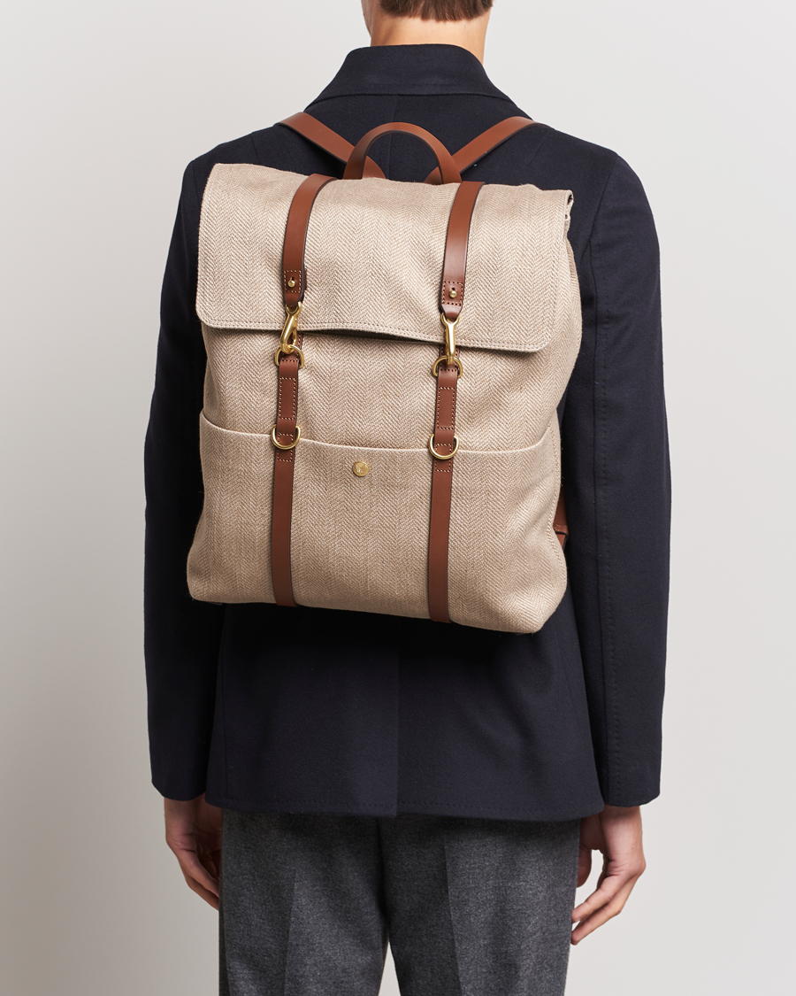 Mies |  | Mismo | M/S Backpack  Grand Herringbone/Cuoio